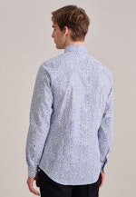 Popeline Business overhemd in Shaped with Kentkraag and extra long sleeve in Middelmatig Blauw |  Seidensticker Onlineshop