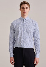 Shaped Business shirt Floral in Medium Blue |  Seidensticker Onlineshop