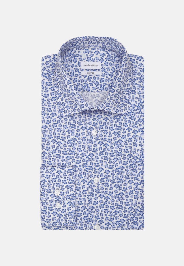 Poplin Business Shirt in Shaped with Kent-Collar and extra long sleeve in Medium Blue |  Seidensticker Onlineshop