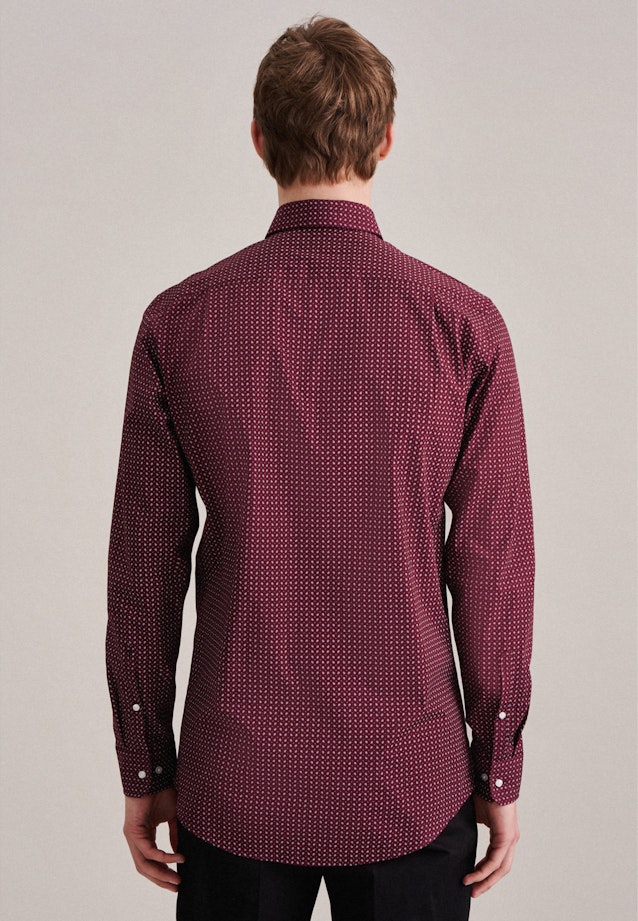Popeline Business overhemd in Shaped with Kentkraag and extra long sleeve in Rood | Seidensticker Onlineshop