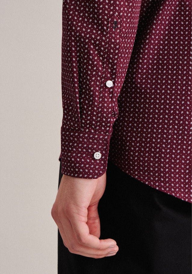 Poplin Business Shirt in Shaped with Kent-Collar and extra long sleeve in Red |  Seidensticker Onlineshop