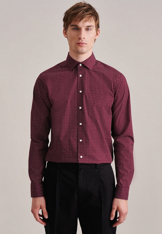 Shaped Business Hemd Druck in Rot |  Seidensticker Onlineshop