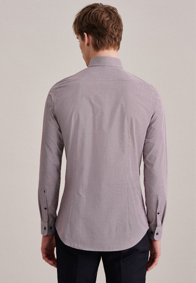 Non-iron Popeline Business overhemd in Shaped with Kentkraag and extra long sleeve in Rood |  Seidensticker Onlineshop