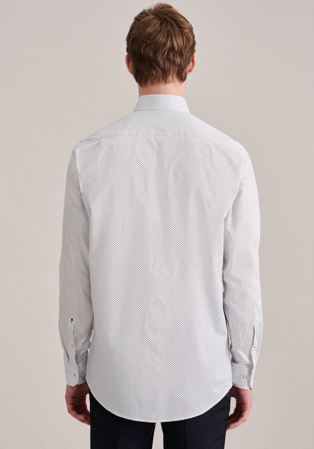 Twill Business overhemd in Shaped with Kentkraag and extra long sleeve in Donkerblauw |  Seidensticker Onlineshop
