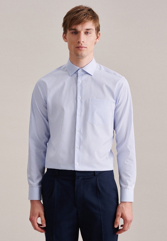 Regular Chemise d'affaires rayures in Bleu Clair |  Seidensticker Onlineshop