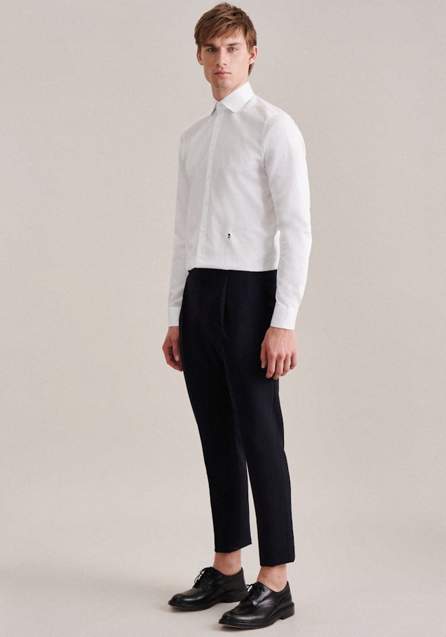 Easy-iron Satin Business Shirt in Regular with Kent-Collar and extra long sleeve in White |  Seidensticker Onlineshop