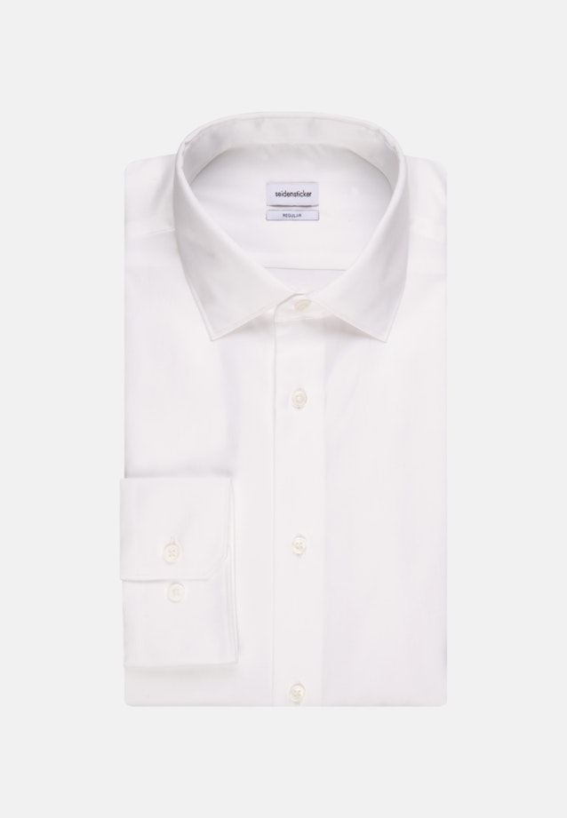 Easy-iron Satin Business Shirt in Regular with Kent-Collar and extra long sleeve in White |  Seidensticker Onlineshop