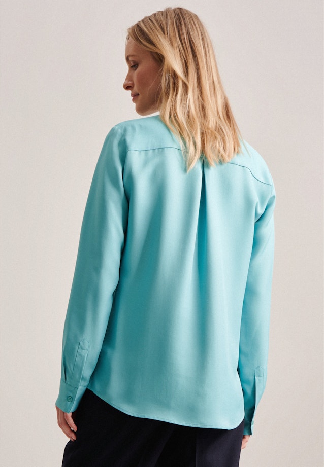 Long sleeve Twill Slip Over Blouse in Turquoise | Seidensticker Onlineshop
