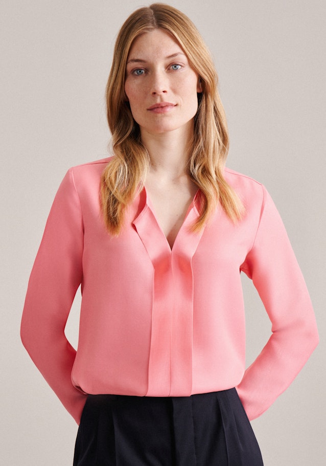 Long sleeve Twill Slip Over Blouse in Pink | Seidensticker Onlineshop