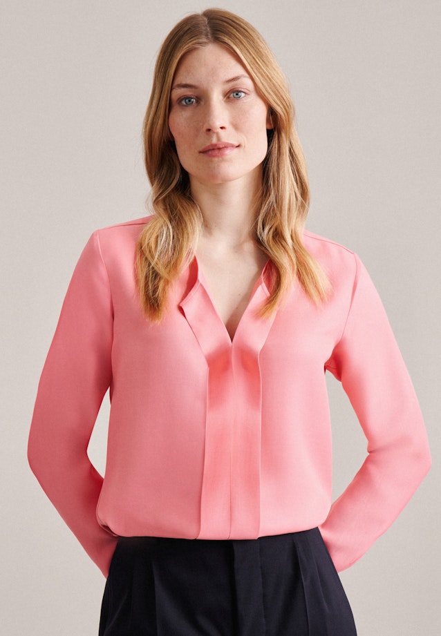 Long sleeve Twill Slip Over Blouse in Pink | Seidensticker Onlineshop