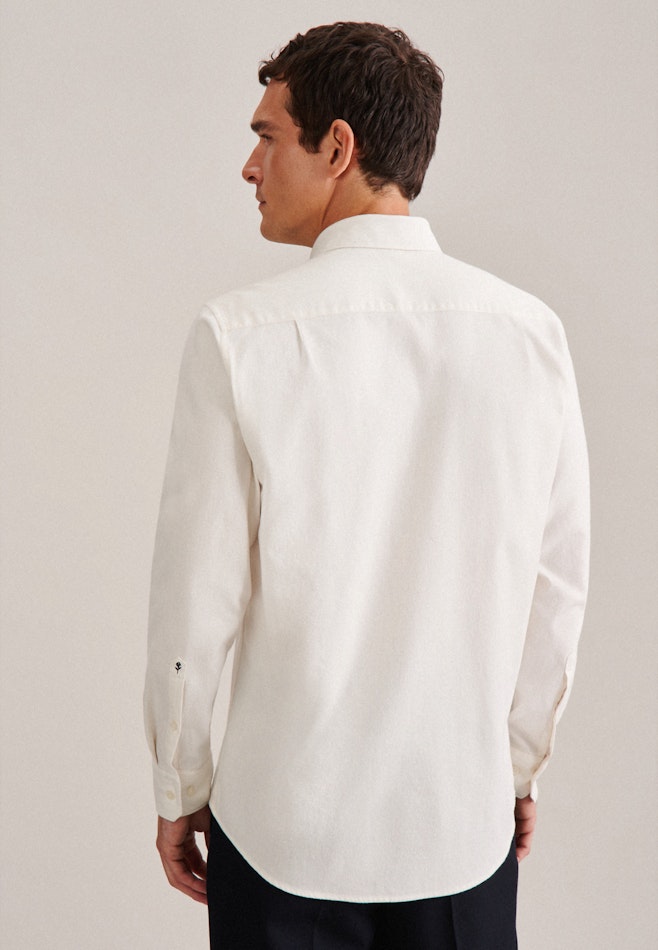 Casual Shirt in Regular with Button-Down-Collar in Ecru | Seidensticker online shop
