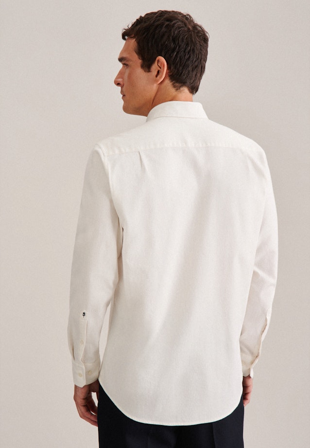 Regular Casual Hemd Uni in Ecru |  Seidensticker Onlineshop