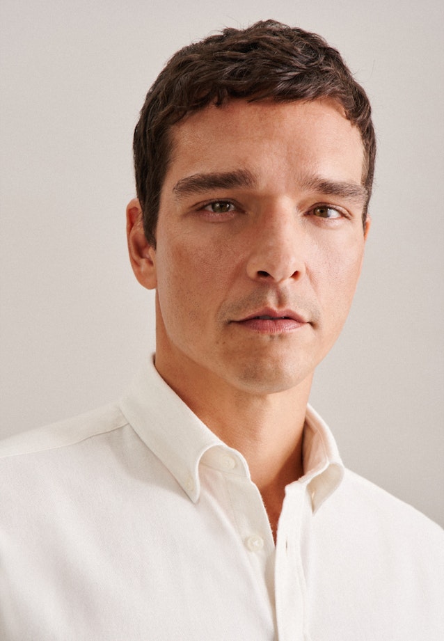 Regular Casual Hemd Uni in Ecru |  Seidensticker Onlineshop