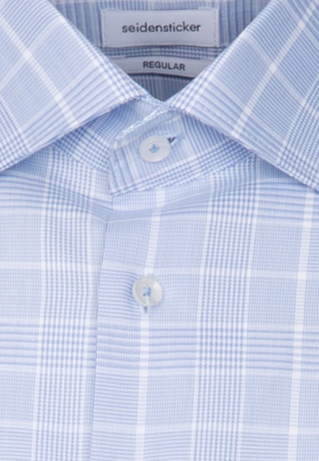 Regular Chemise d'affaires carreaux in Bleu Clair |  Seidensticker Onlineshop