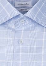 Regular Chemise d'affaires carreaux in Bleu Clair |  Seidensticker Onlineshop
