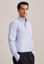 Regular Chemise d'affaires carreaux in Bleu Clair |  Seidensticker Onlineshop