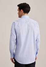 Regular Chemise d'affaires carreaux in Bleu Clair |  Seidensticker Onlineshop