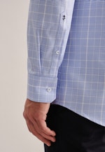 Regular Chemise d'affaires carreaux in Bleu Clair |  Seidensticker Onlineshop
