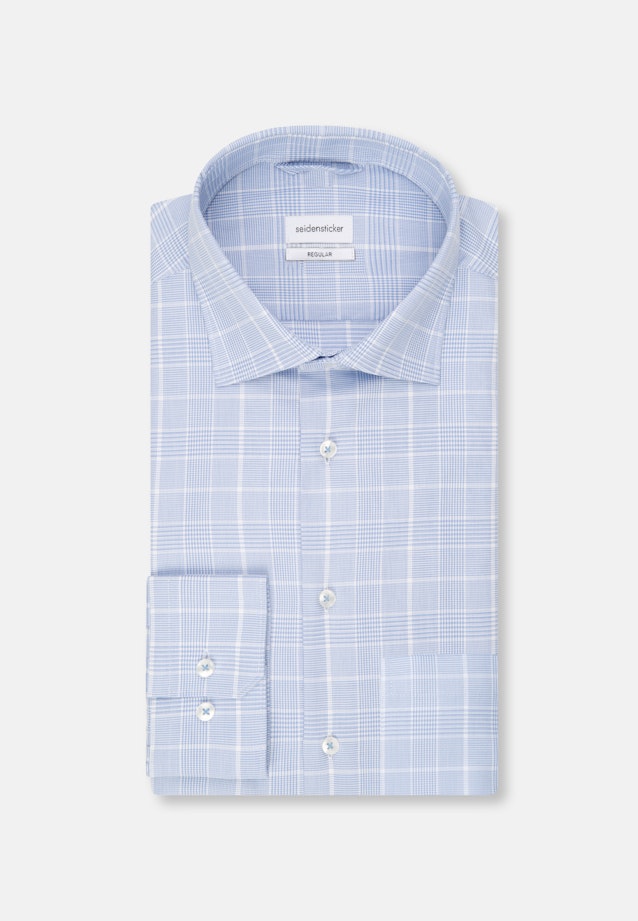 Regular Chemise d'affaires carreaux in Bleu Clair |  Seidensticker Onlineshop