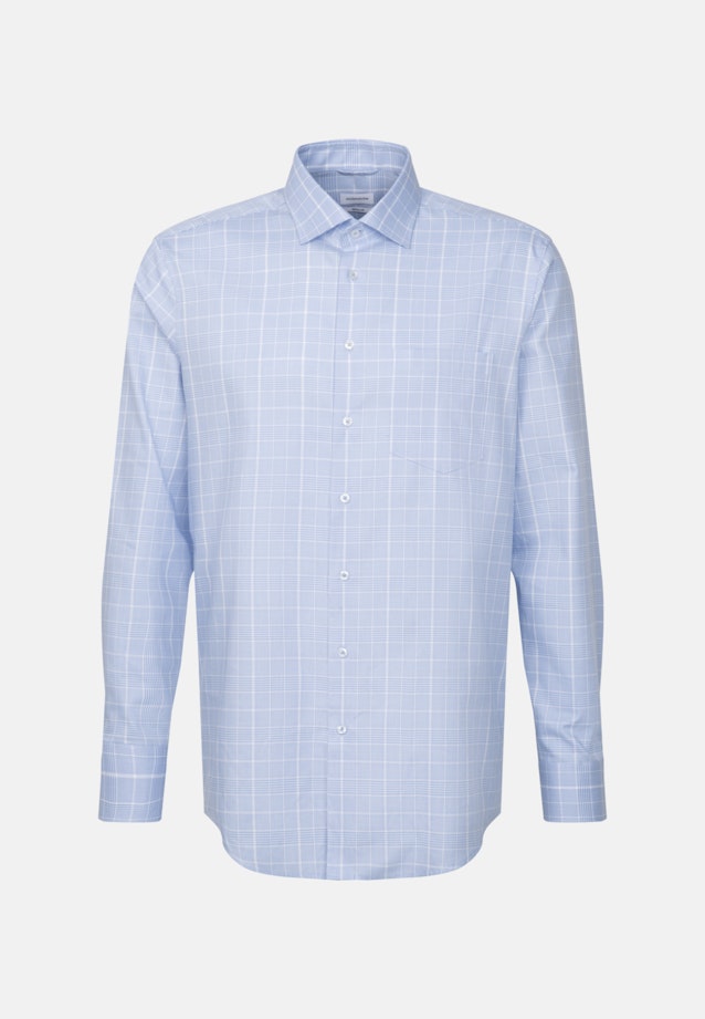 Regular Chemise d'affaires carreaux in Bleu Clair |  Seidensticker Onlineshop