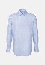 Regular Chemise d'affaires carreaux in Bleu Clair |  Seidensticker Onlineshop