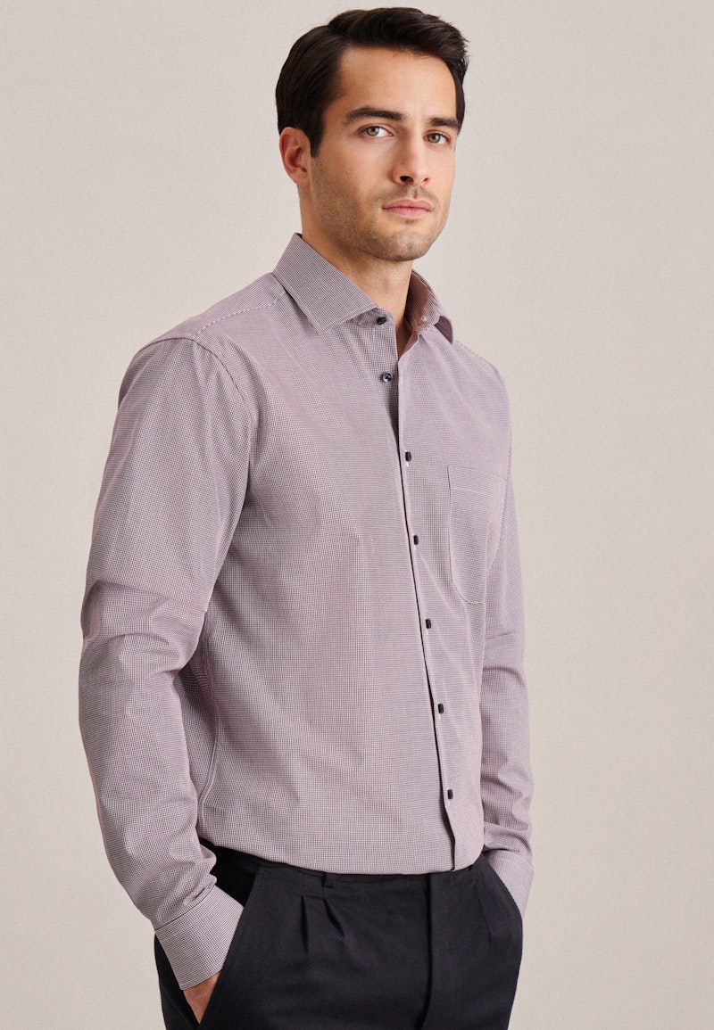 Non-iron Poplin Business Shirt in Regular with Kent-Collar and extra long sleeve