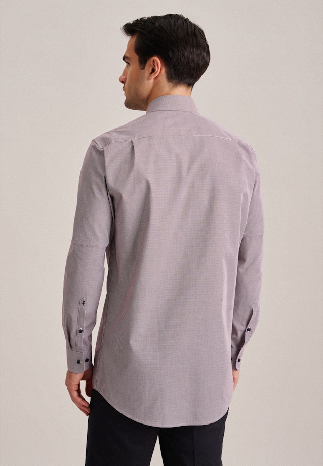 Non-iron Popeline Business overhemd in Regular with Kentkraag and extra long sleeve in Rood | Seidensticker Onlineshop