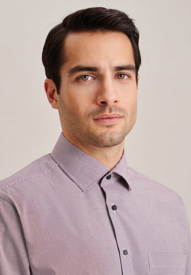 Regular Business Hemd Karo in Rot |  Seidensticker Onlineshop