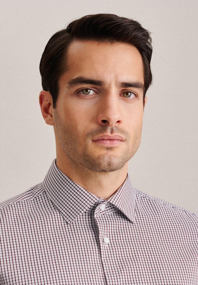 Slim Chemise d'affaires carreaux in Rouge |  Seidensticker Onlineshop