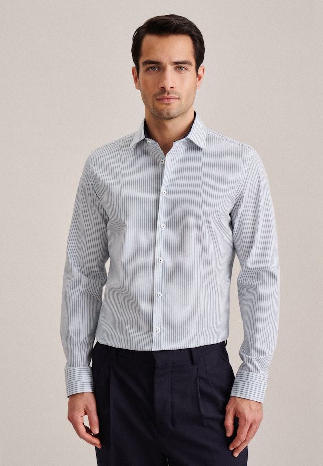 Slim Chemise d'affaires rayures in Turquoise |  Seidensticker Onlineshop