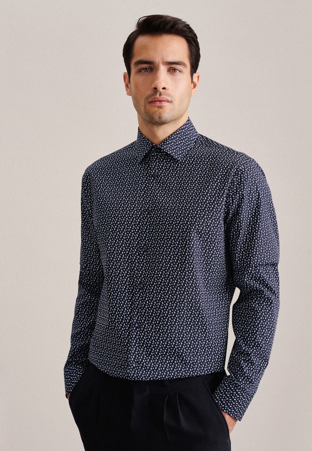 Shaped Chemise d'affaires Imprimé in Bleu Foncé |  Seidensticker Onlineshop