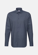 Poplin Business Shirt in Shaped with Kent-Collar and extra long sleeve in Dark Blue |  Seidensticker Onlineshop