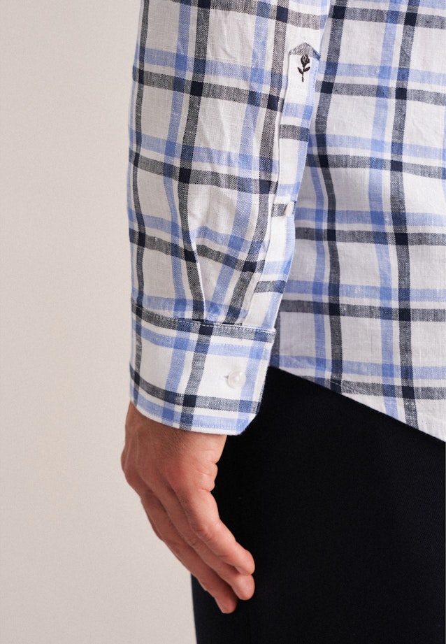 Chemise Business X-Slim Lin Col Kent in Bleu Foncé |  Seidensticker Onlineshop