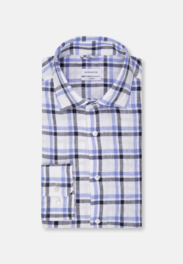 X-Slim Business Hemd Karo in Dunkelblau |  Seidensticker Onlineshop