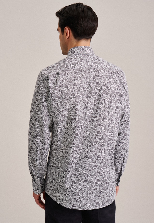 Regular Business shirt Floral in Grey |  Seidensticker Onlineshop