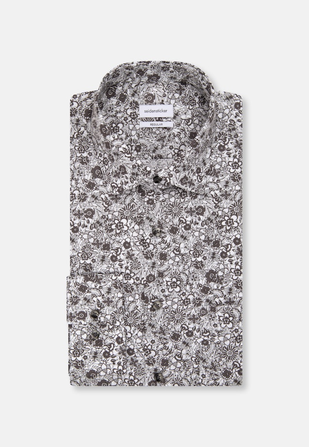 Regular Business shirt Floral in Grey |  Seidensticker Onlineshop