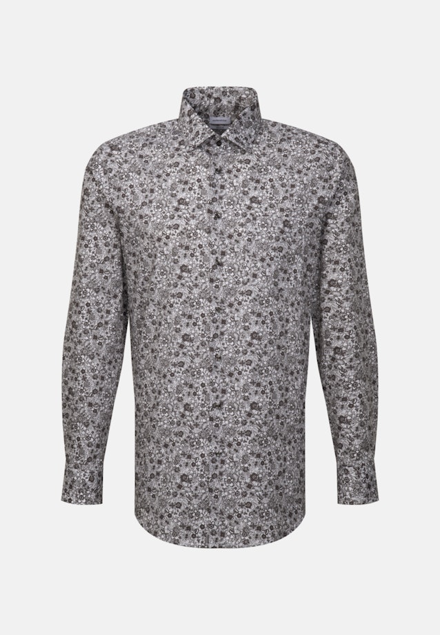 Regular Business shirt Floral in Grey |  Seidensticker Onlineshop