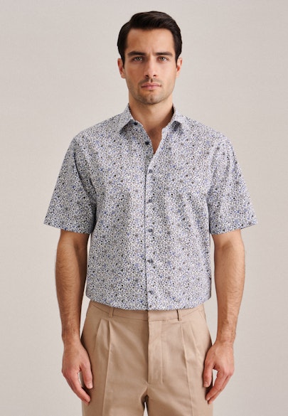 Regular Business shirt Print in Green |  Seidensticker Onlineshop