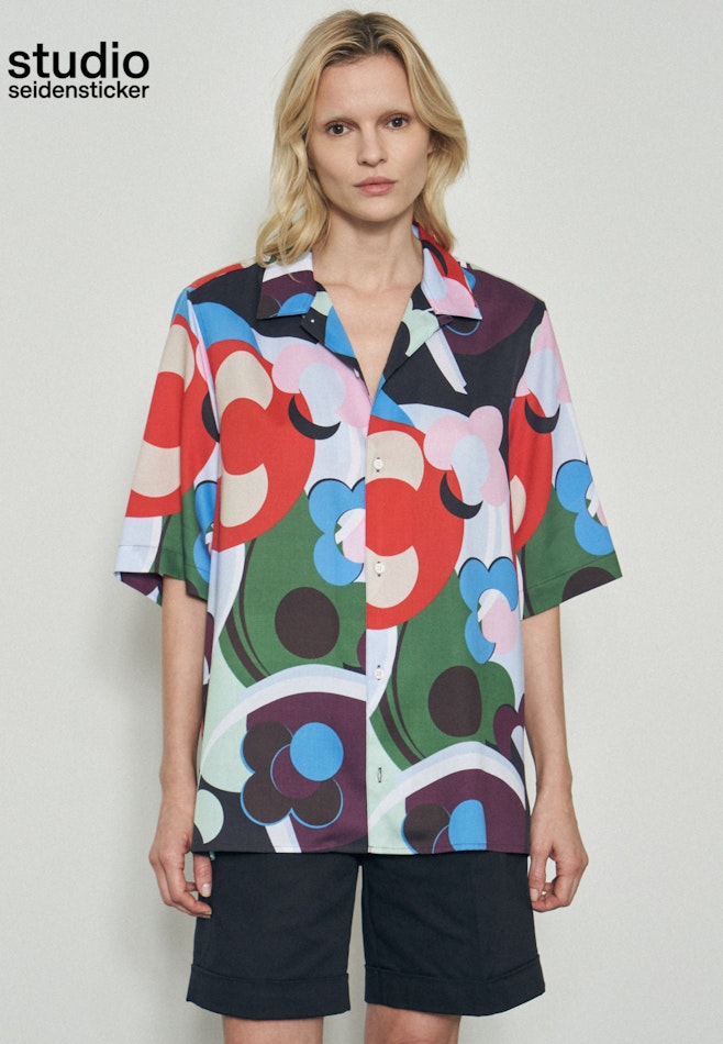 Regular Chemise casual Imprimé dans Bleu Clair | Boutique en ligne Seidensticker