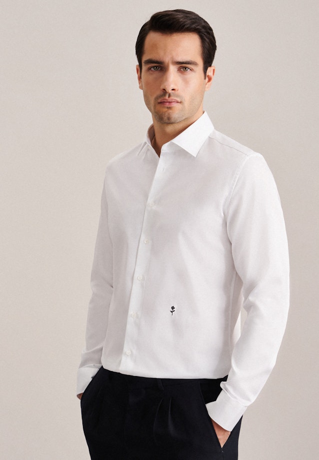 Slim Business Hemd Uni in Weiß |  Seidensticker Onlineshop