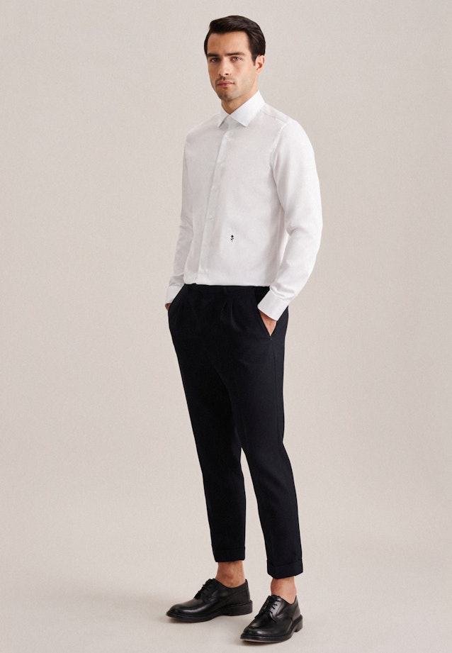 Easy-iron Satin Business Shirt in Slim with Kent-Collar in White |  Seidensticker Onlineshop
