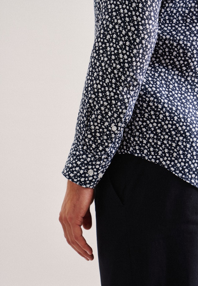 Business Shirt in Slim with Kent-Collar in Dark Blue |  Seidensticker Onlineshop