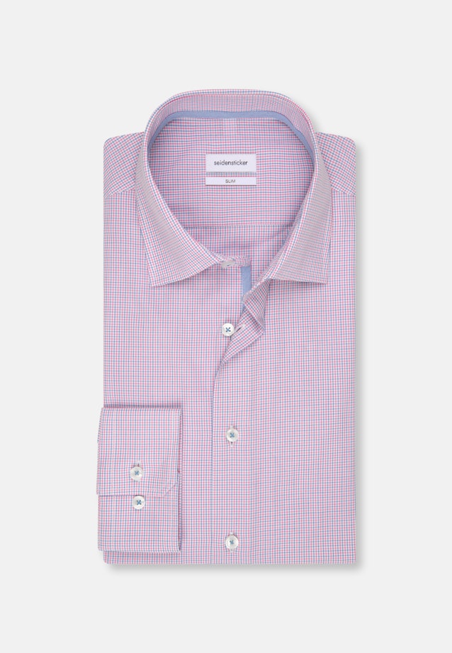 Slim Business Hemd Karo in Rosa/Pink |  Seidensticker Onlineshop