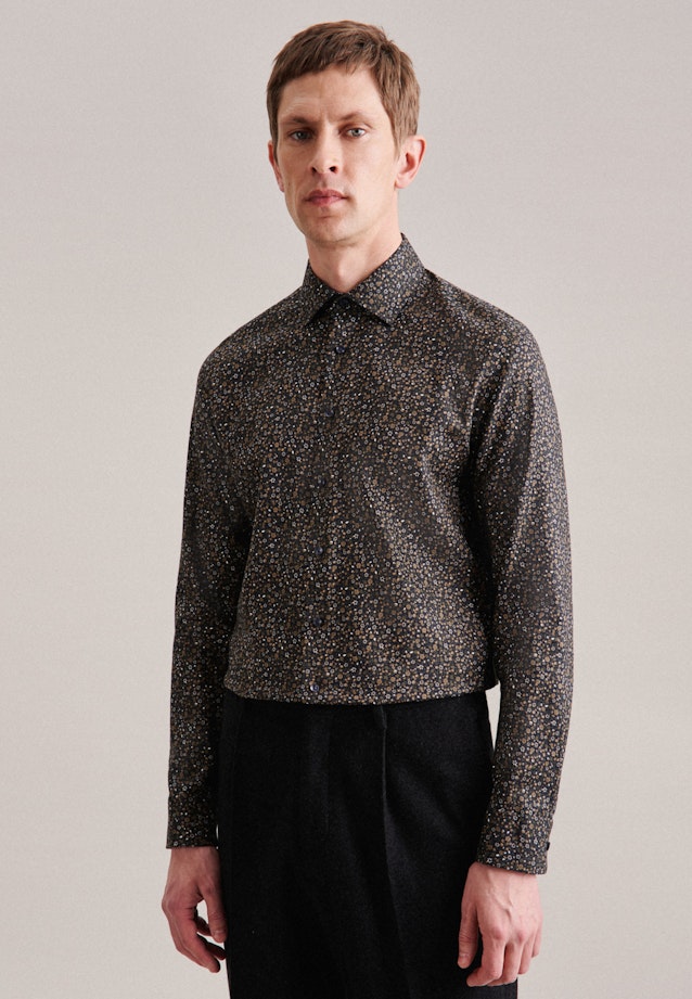 Shaped Business Hemd Druck in Grün |  Seidensticker Onlineshop