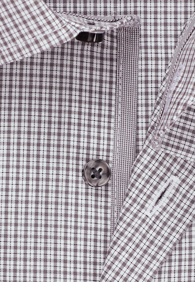 Non-iron Poplin Business Shirt in Shaped with Kent-Collar in Grey |  Seidensticker Onlineshop