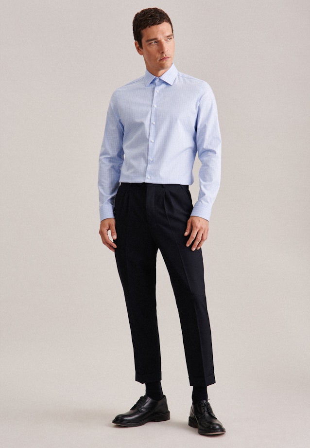 Slim Business Hemd Karo in Hellblau |  Seidensticker Onlineshop