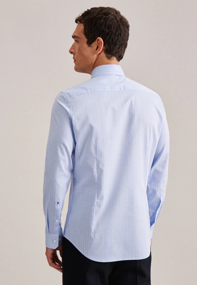 Shaped Business shirt Check in Light Blue |  Seidensticker Onlineshop