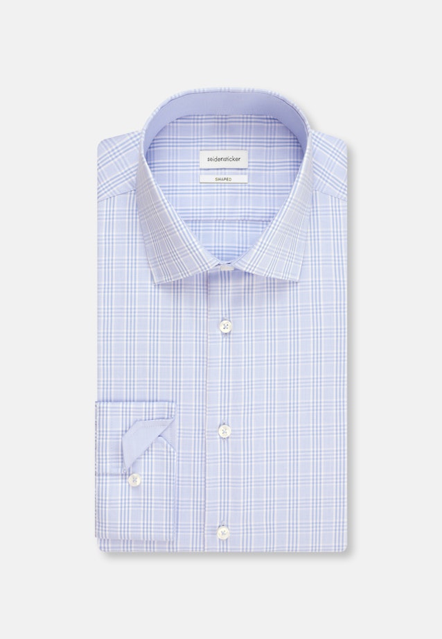 Shaped Chemise d'affaires carreaux in Bleu Clair |  Seidensticker Onlineshop