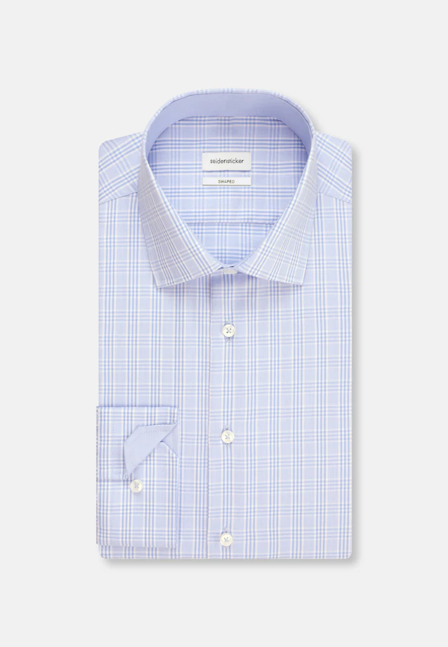 Shaped Business shirt Check in Light Blue |  Seidensticker Onlineshop