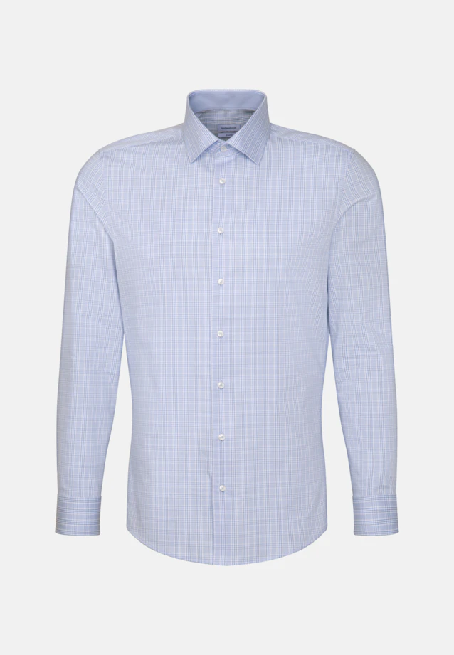 Shaped Business shirt Check in Light Blue |  Seidensticker Onlineshop
